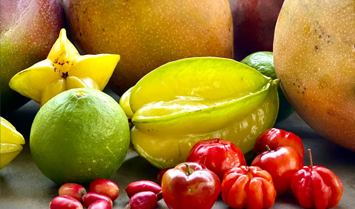 Fresh produce and goods at a market in Nosara, Costa Rica