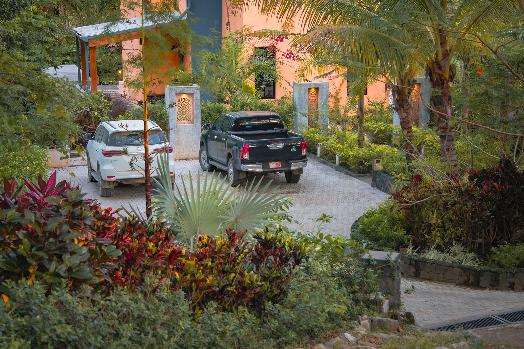 driveway and motor court — The Sanctuary Estate, Nosara, Costa Rica