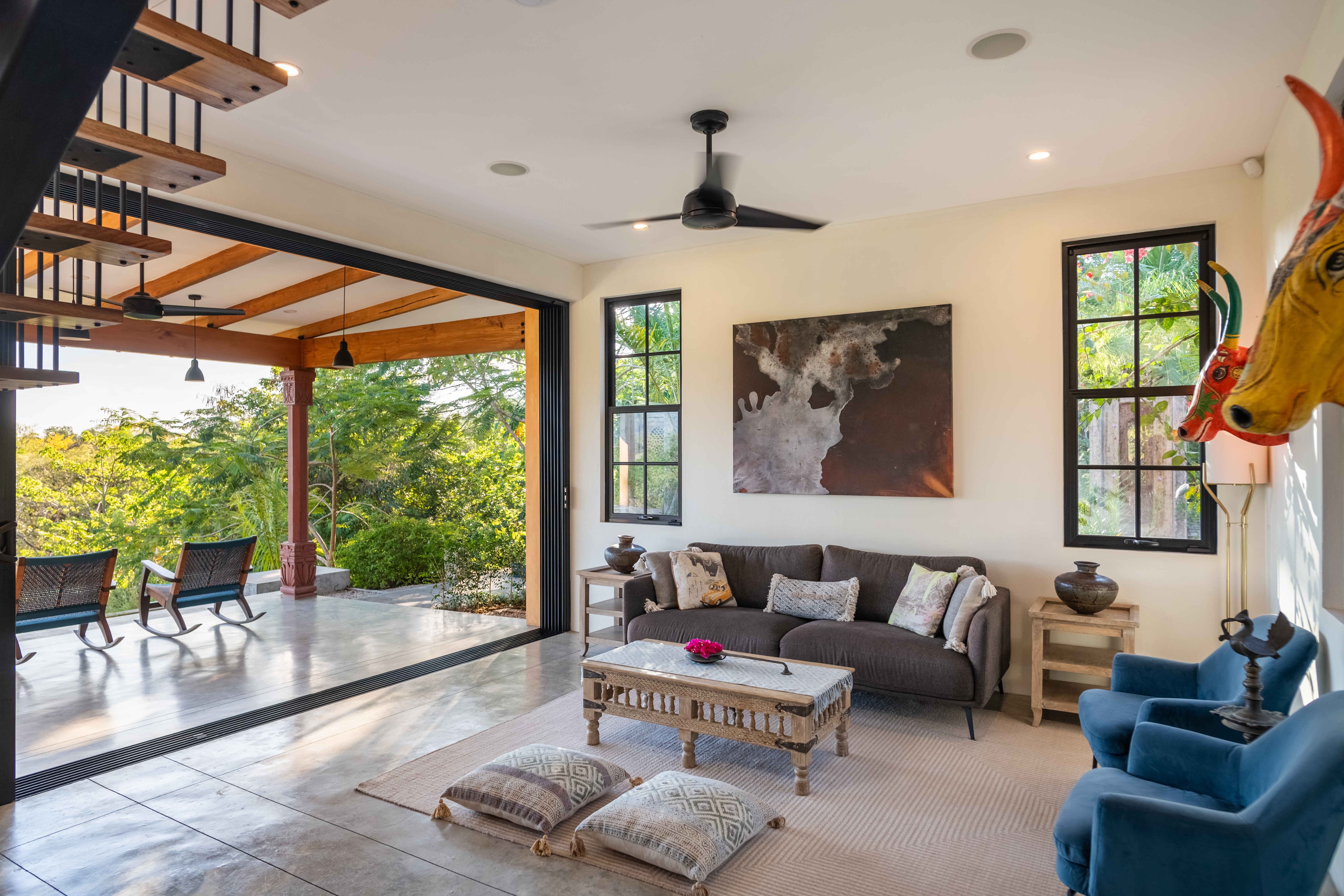 Living room with terrace